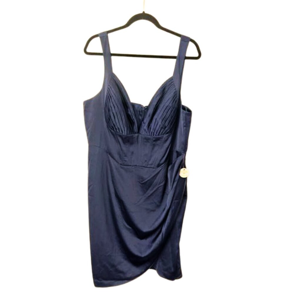 NWT Chi Chi London Plus Size Corset Style Bodycon Satin Midi Dress SIZE US 16